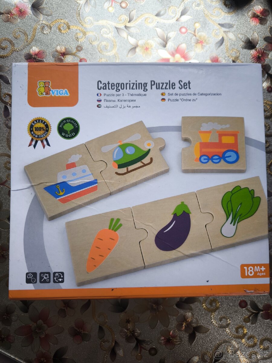 Dřevěné logické puzzle VIGA, 24 dílků