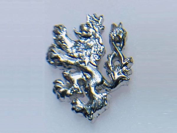 Český lev – odznak – 18mm – stříbro Ag925 luxusní rhodiovaný
