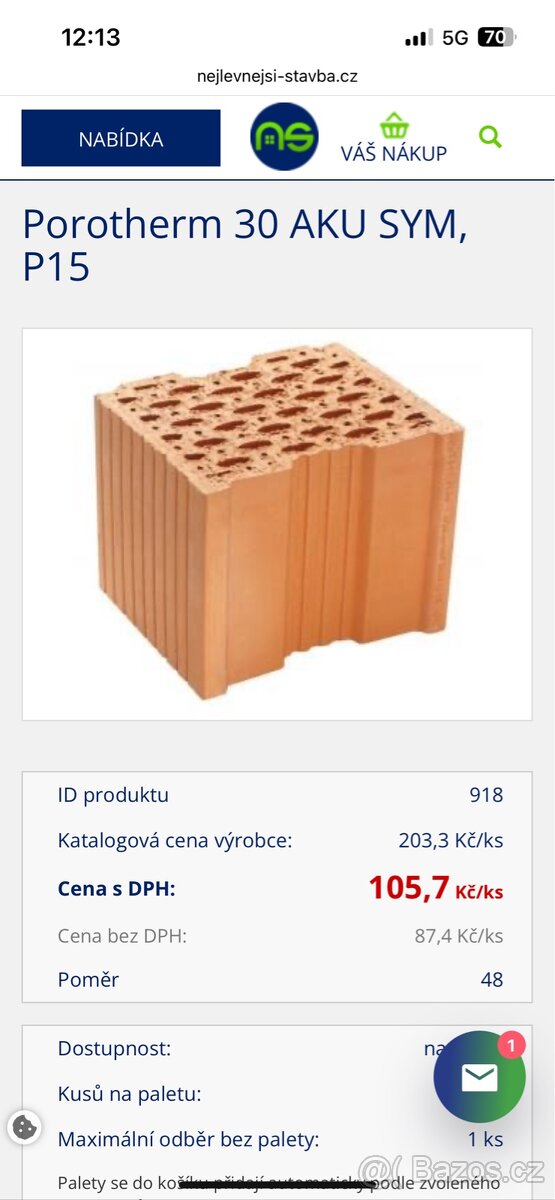 Porotherm 30 AKU SYM P15