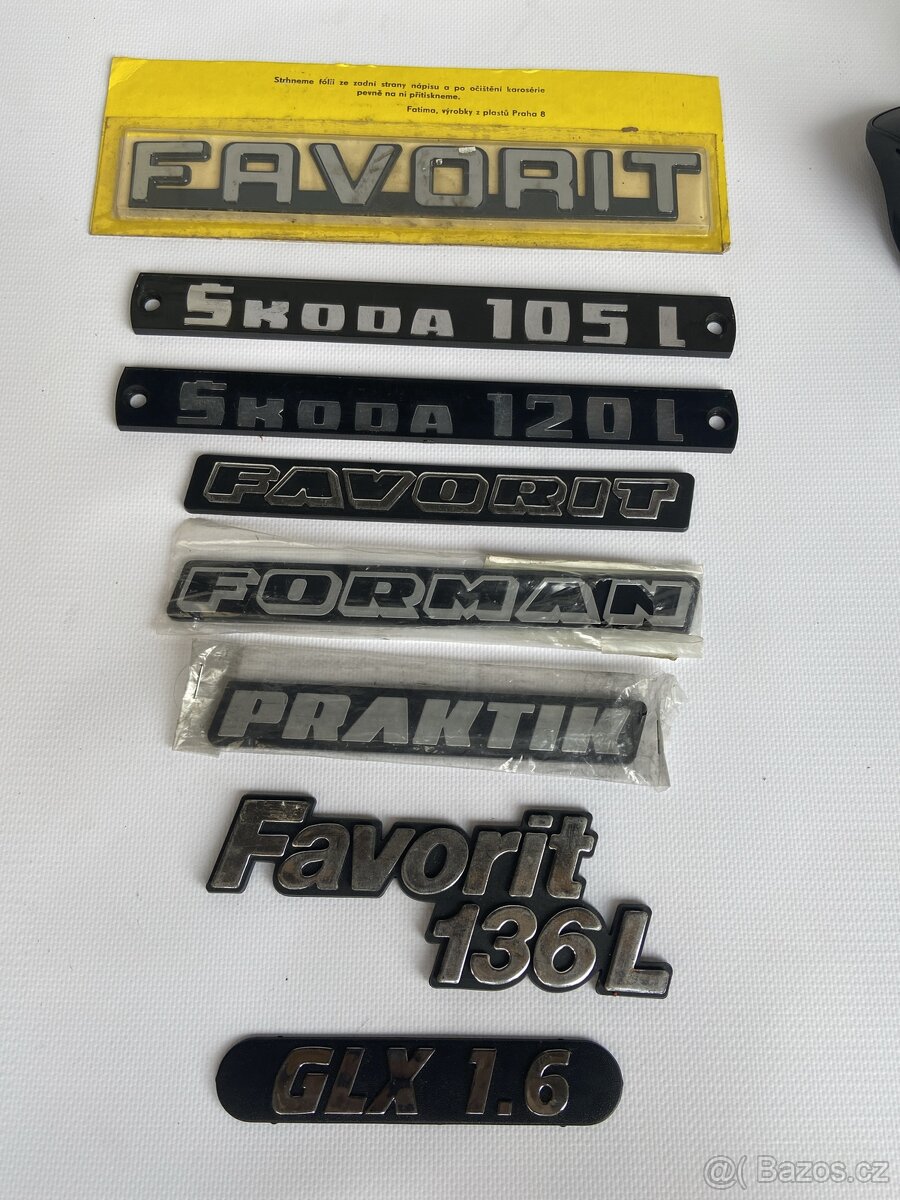 Nápis Škoda různé 105,120,Favorit.