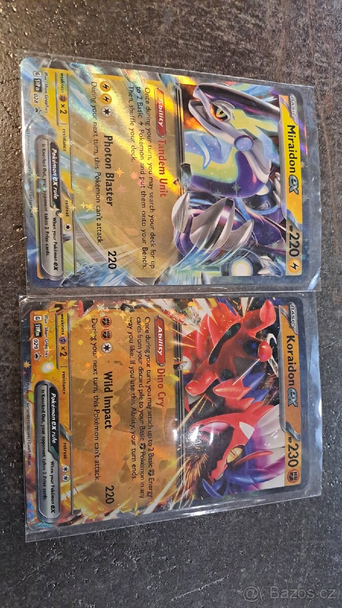 Pokemon TCG Miraidon EX + Koraidon EW Black Promos SET
