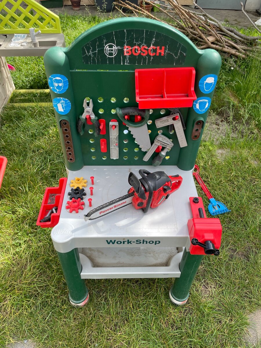 Dětský ponk Klein Bosch pracovní stůl s nářadím
