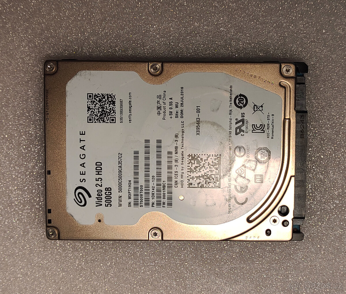 HDD disk 2,5 do notebooku a pc, Seagate Video 500GB