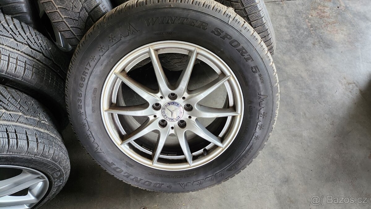orig. alu kola Mercedes 17" + pneu Dunlop winter sport