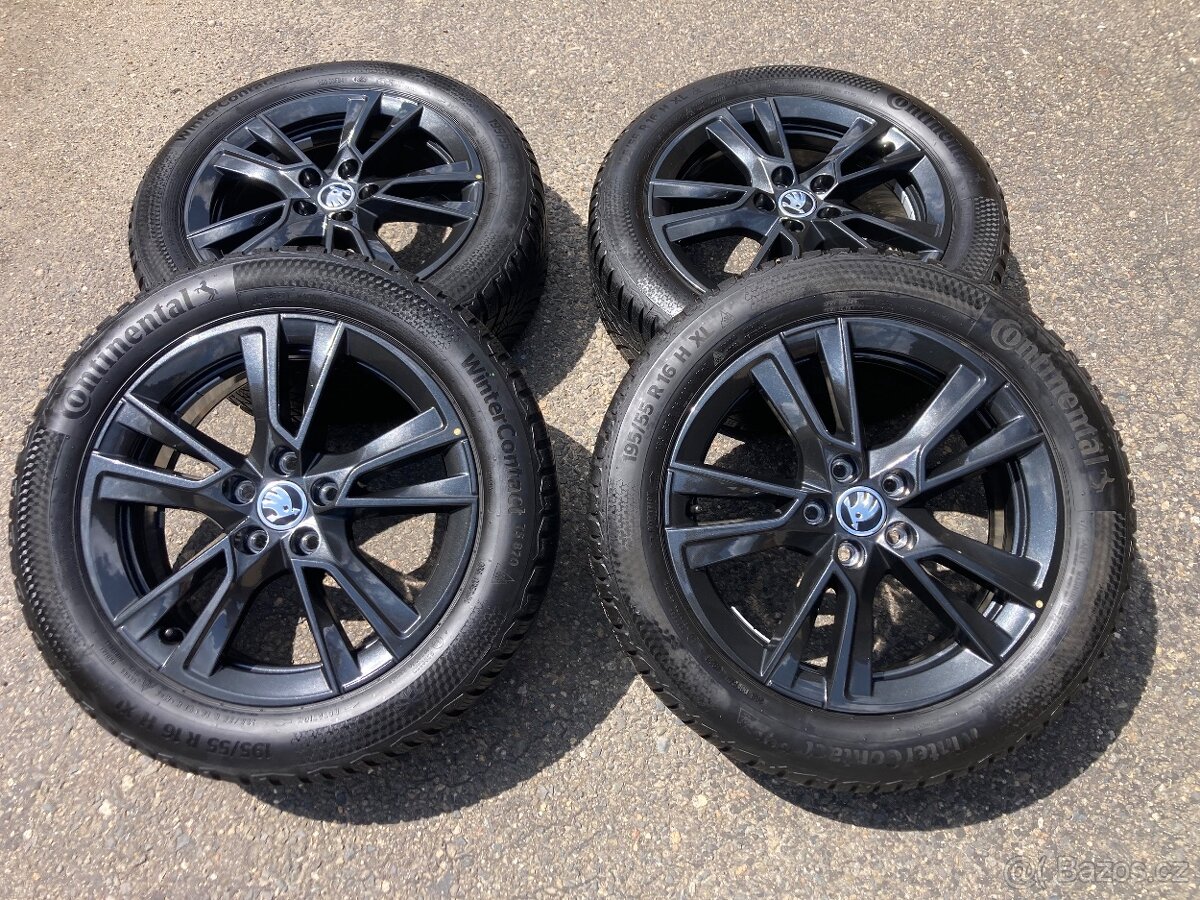 Škoda Fabia 4,5x100 R16,zimni 195/55 16-zánovní