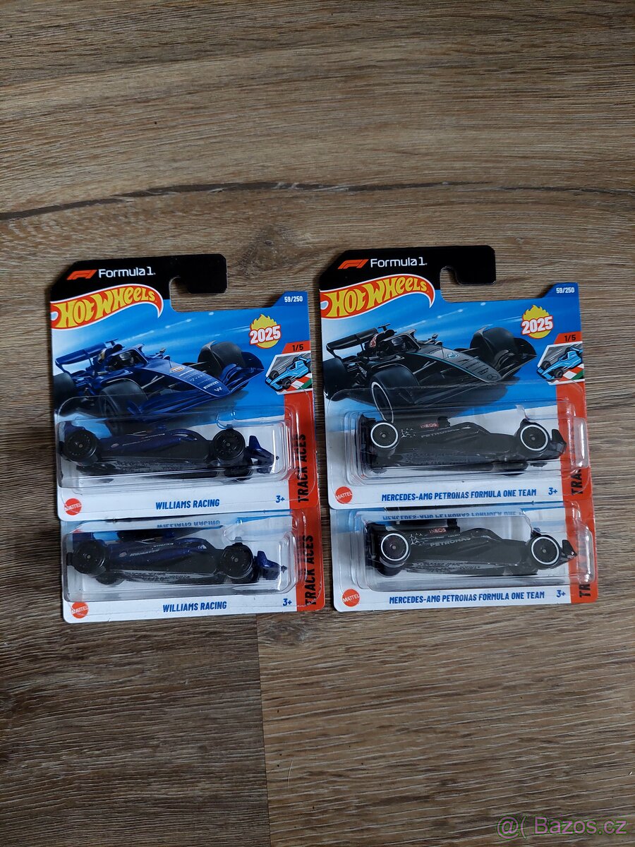 Hotwheels f1 formule mercedes petronas, williams racing
