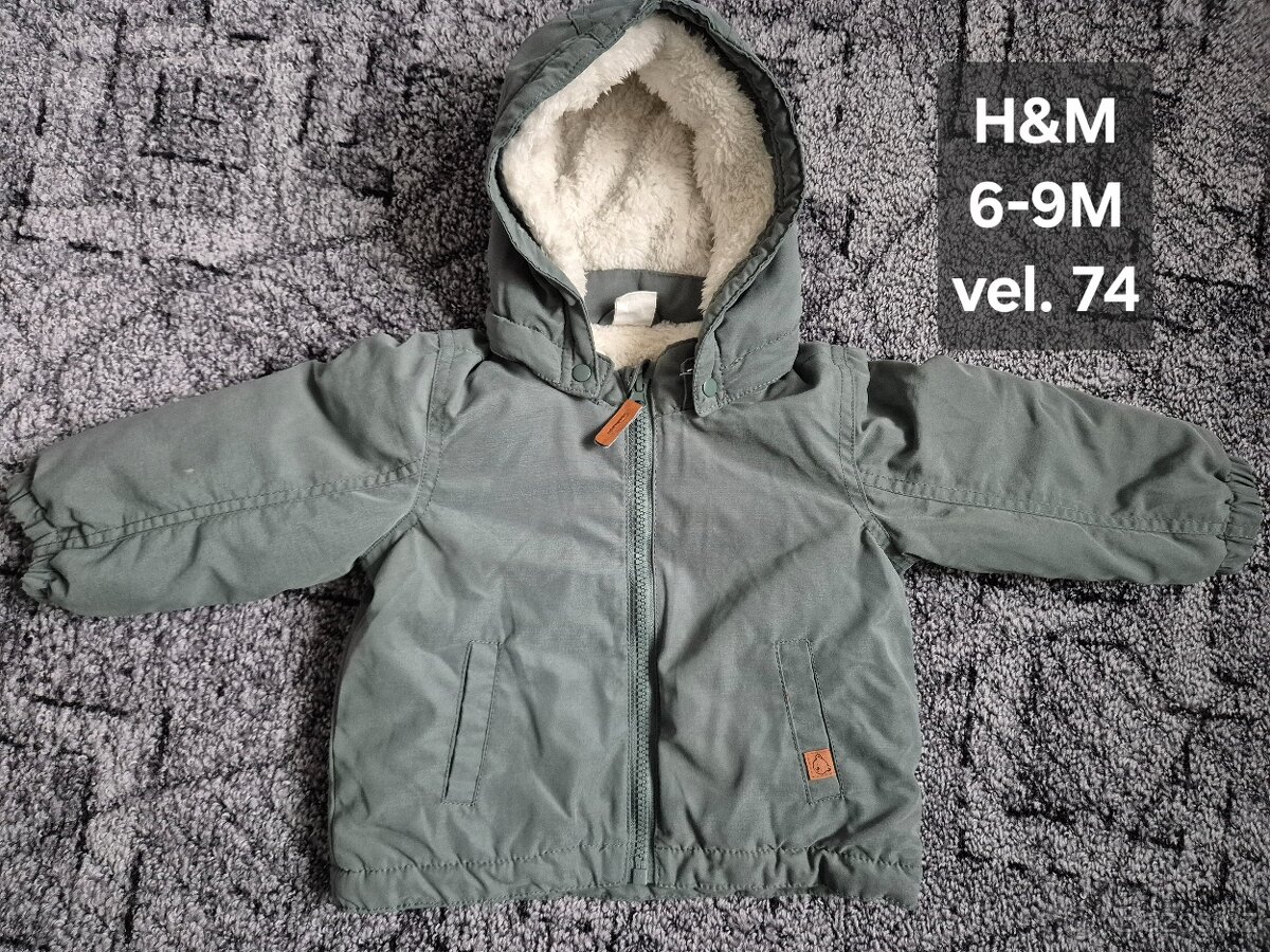 Dětská zimní khaki bunda značky H&M