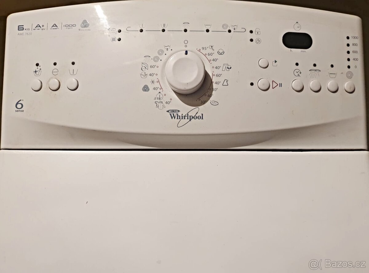 PRACKA WHIRLPOOL,HORNI PLNENI,6KG,DISPLEJ,PLNE FUNKCNI,A+