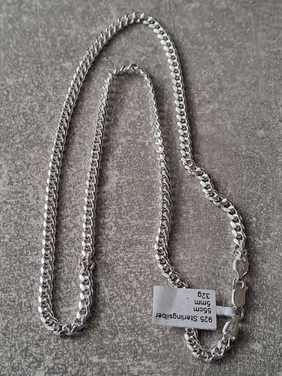 Pánský stříbrný řetízek ag925