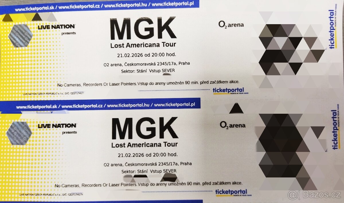 Machine Gun Kelly (MGK): Stani 21.02.2026 Praha O2
