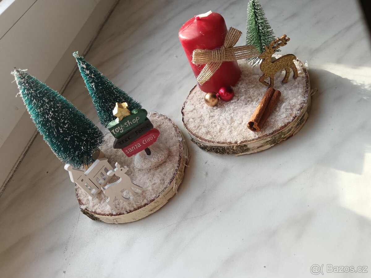 Sada ručně vyráběných vánočních dekorací🌲