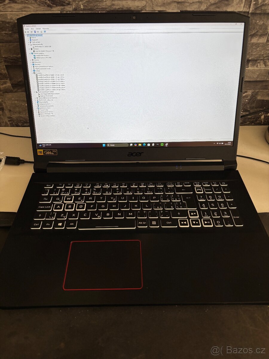 Herní notebook Acer nitro RTX 2060