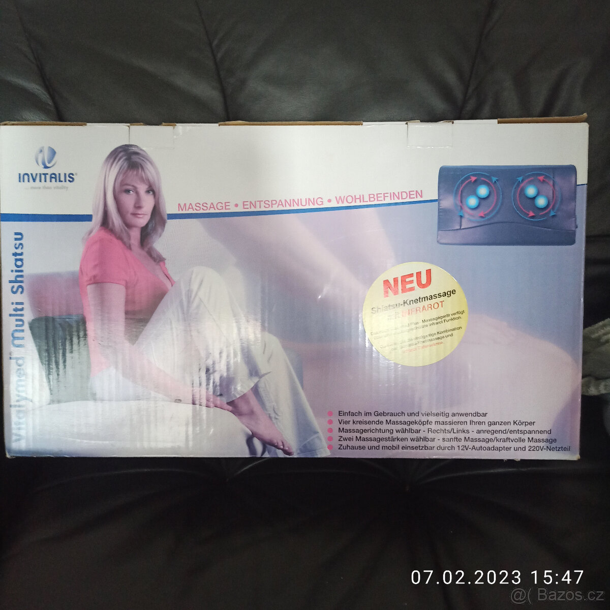 multifunkční shiatsu masážní přístroj