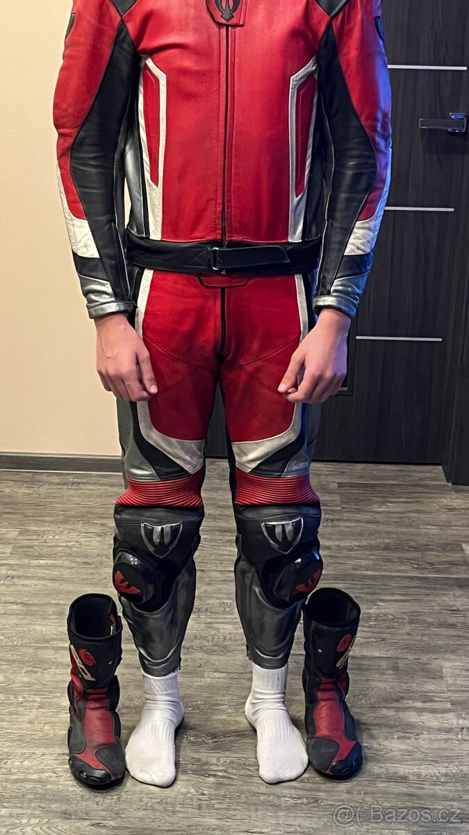 Pánská dvoudílná kožená kombinéza PSI Hubík + boty SIDI