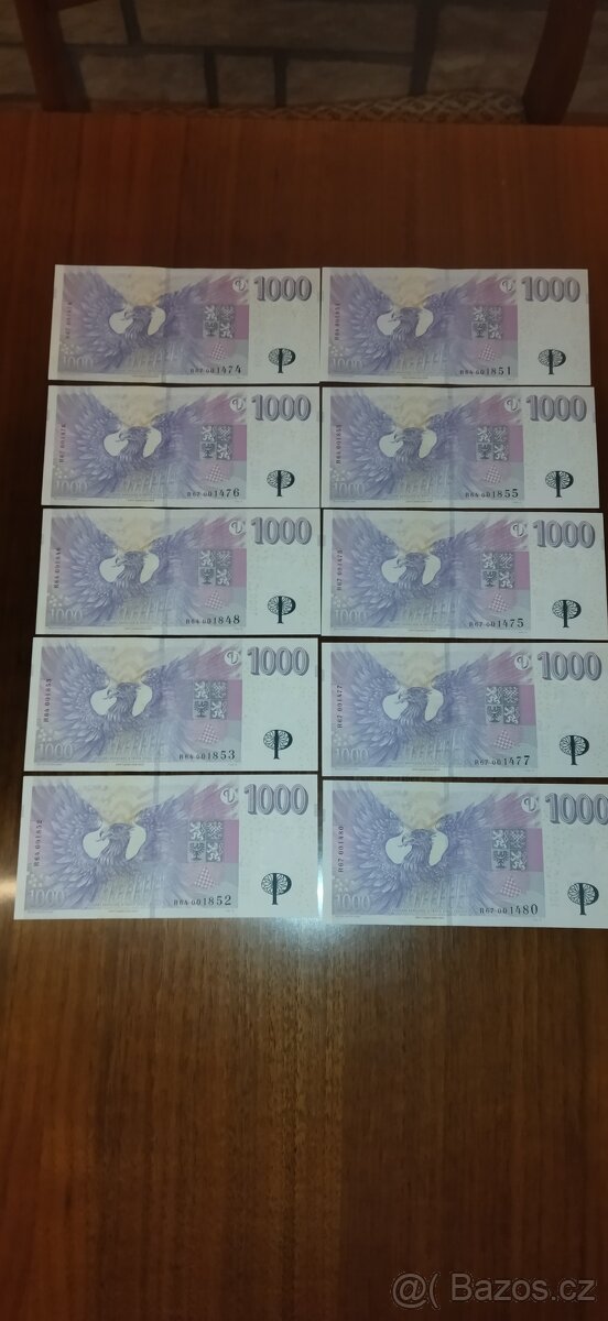 1000 Kč s pritiskem