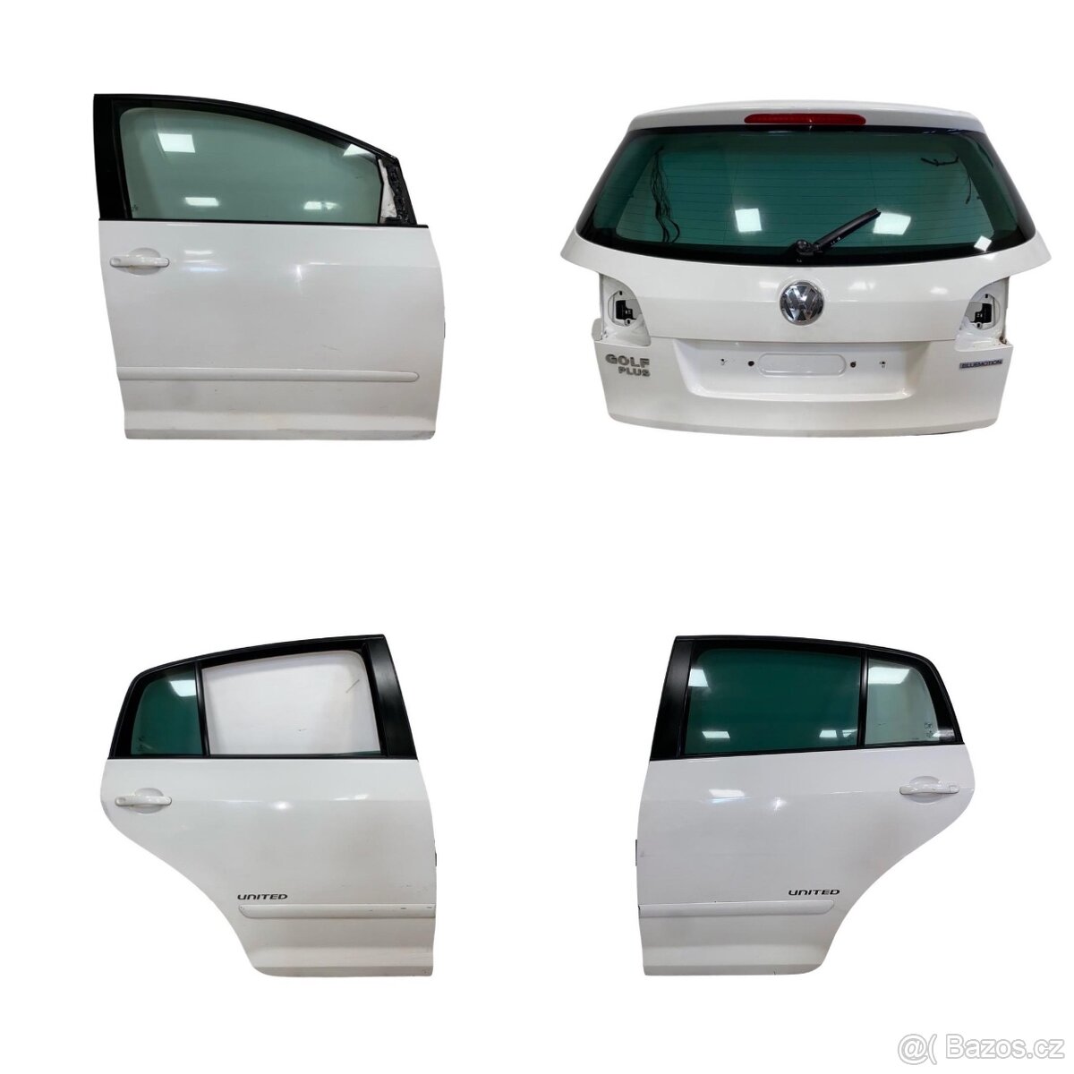 Všechny dveře bílá barva LB9A VW Golf 5 Plus r.v. 2009