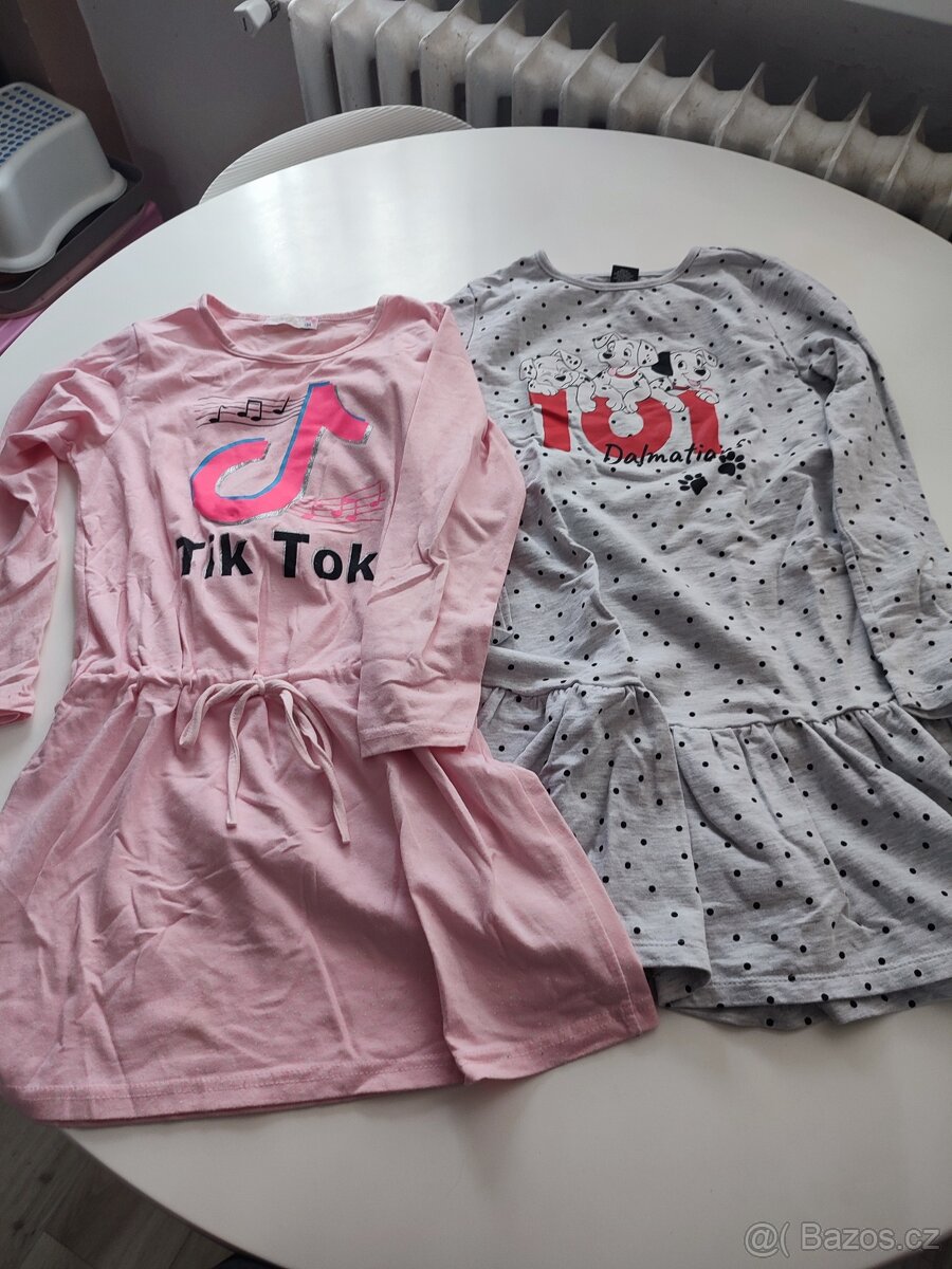 Šatičky TIK TOK a 101 DALMATINŮ vel.134,140