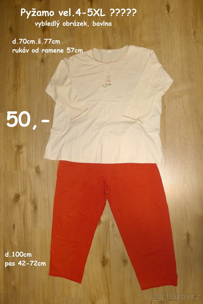 Dámské pyžamo vel.cca 4-5XL