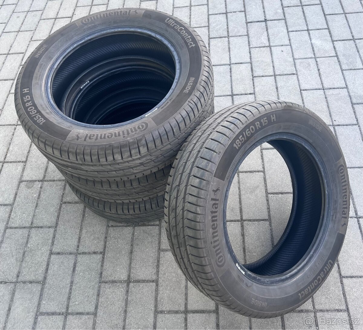 Fabia,Rapid - 185/60 R15 -4x letní Continental 90%