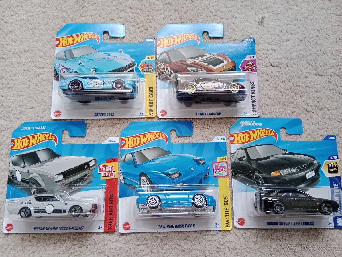 Hot wheels Nissan, Toyota, datsun