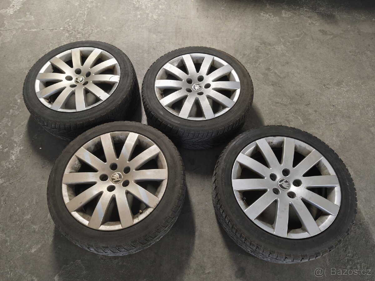 ALU kola 5x112, 7J 17", ET 37 zimní pneu 225/45 R17 94V