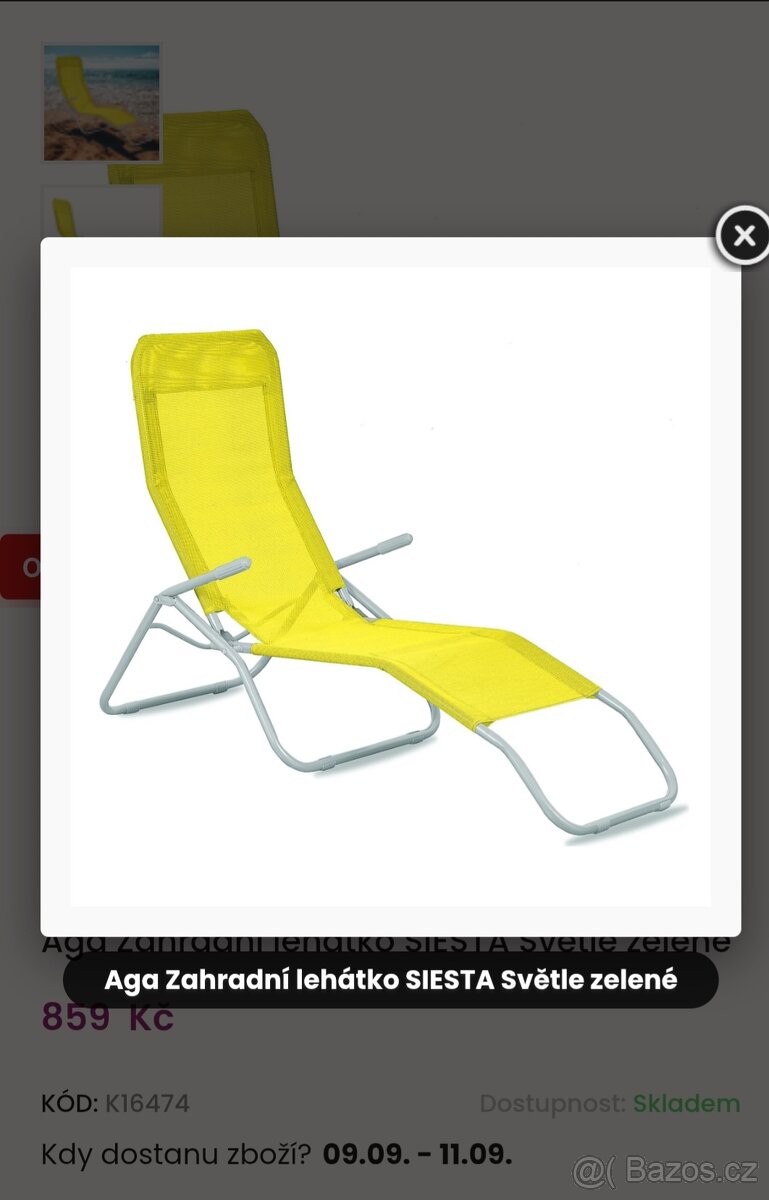 Zahradni lehatko světle šedá