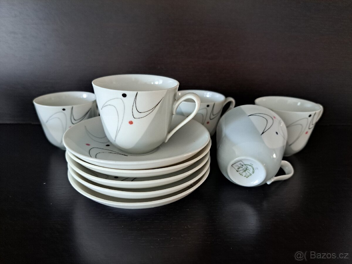 5 ks šálky a podšálky MZ typ Brusel