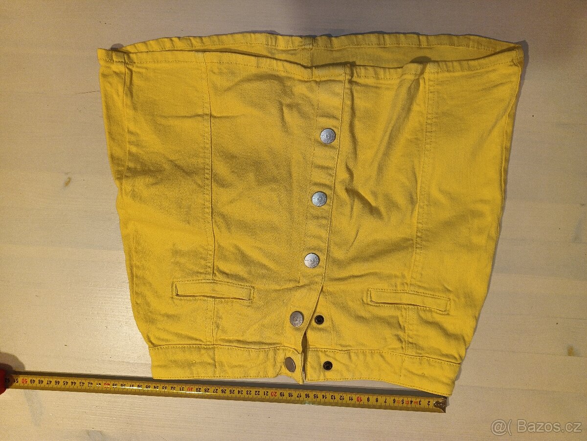 Riflová sukně žlutá vel 38