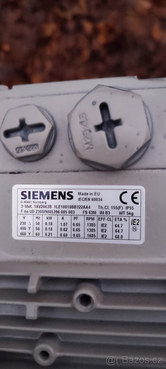 Elektromotor SIEMENS 1LE1001-0BB32-2AA4