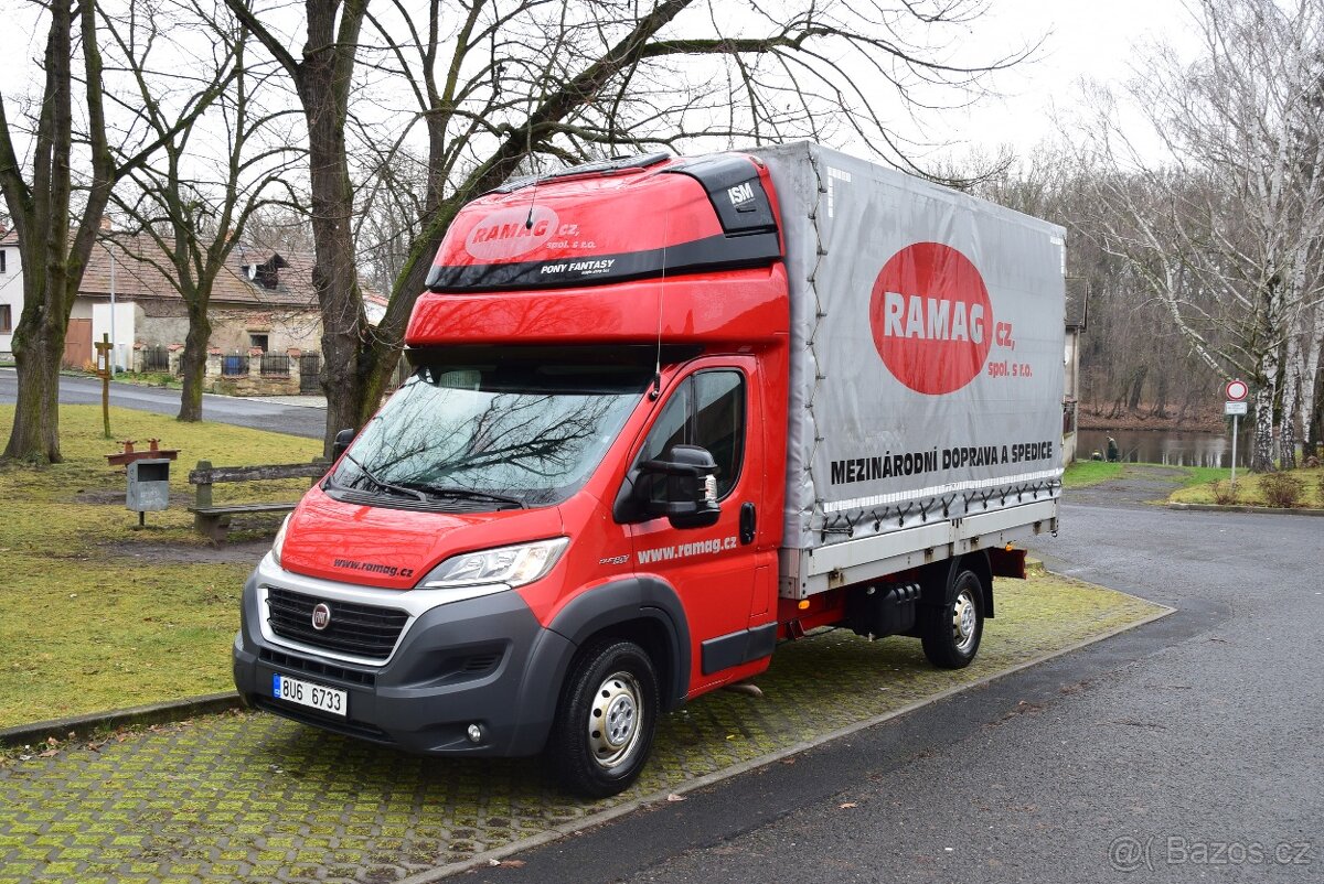 Fiat Ducato 3.0, 2016, 180k, valník, plachtová dodávka