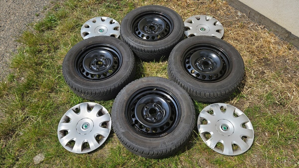 Škoda Octavia zimní kola 195/65R15 disky 6Jx15 5x112 ET47