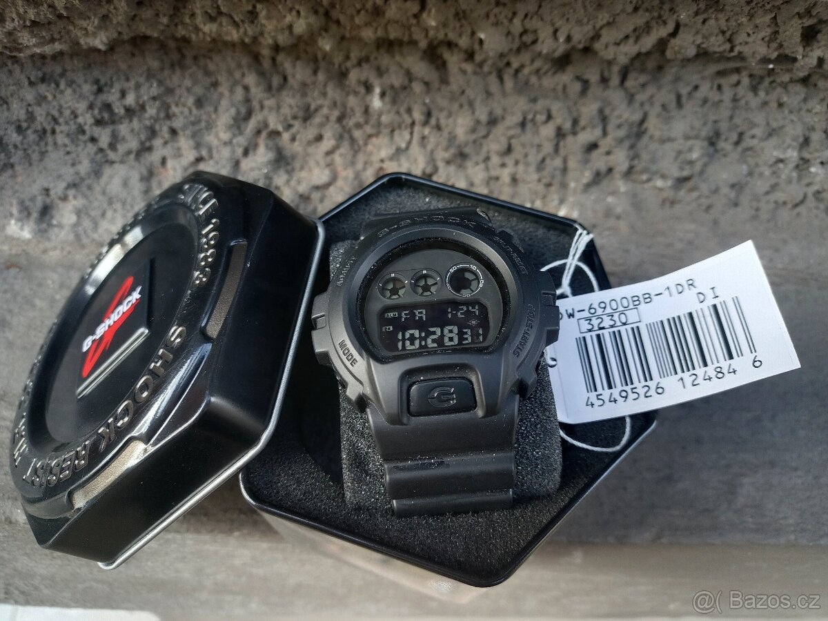Hodinky Casio G-Shock DW 6900BB-1DR,originál krabička,štítek