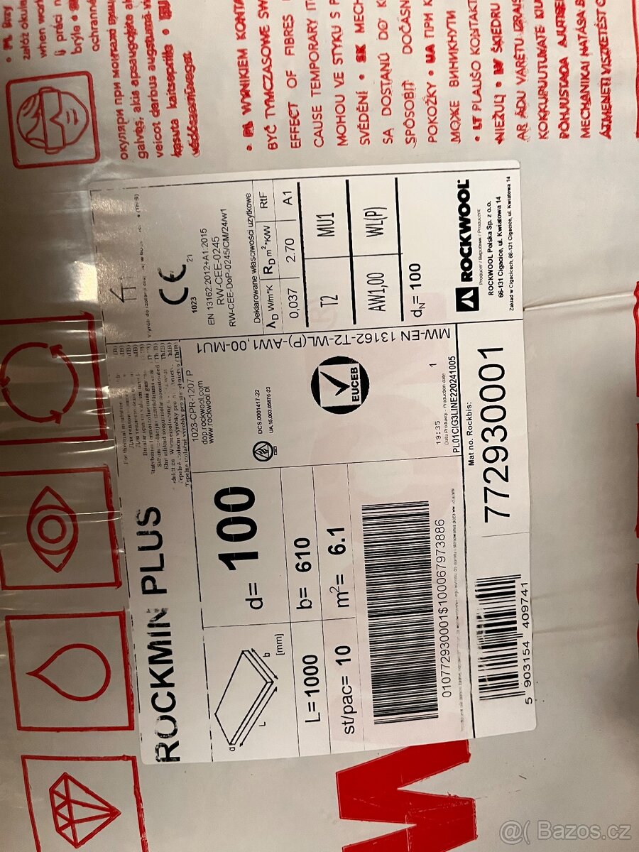 Rockmin Plus tl.100mm 0,61x1m (6,1m2/bal