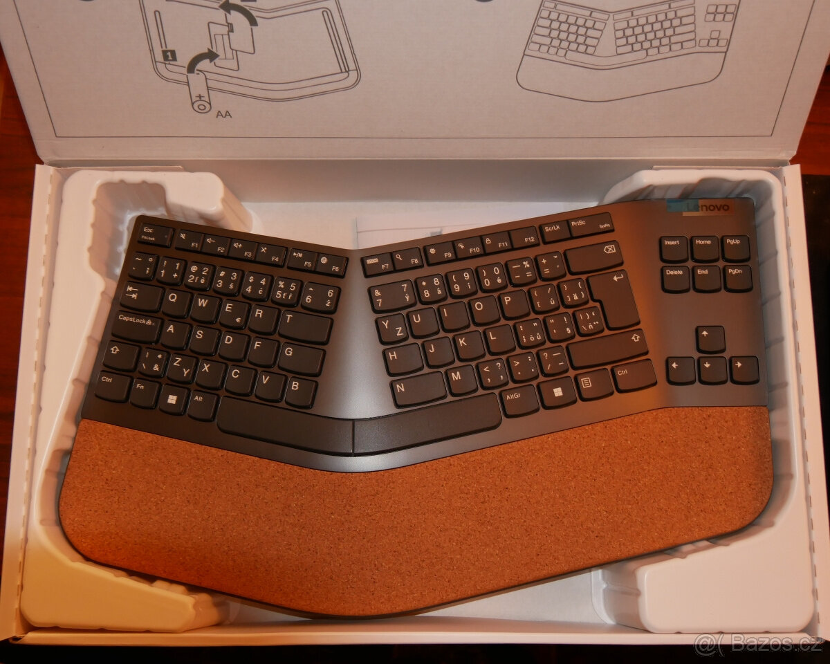 ergonomická bezdrátová klávesnice Lenovo Go Wireless Split