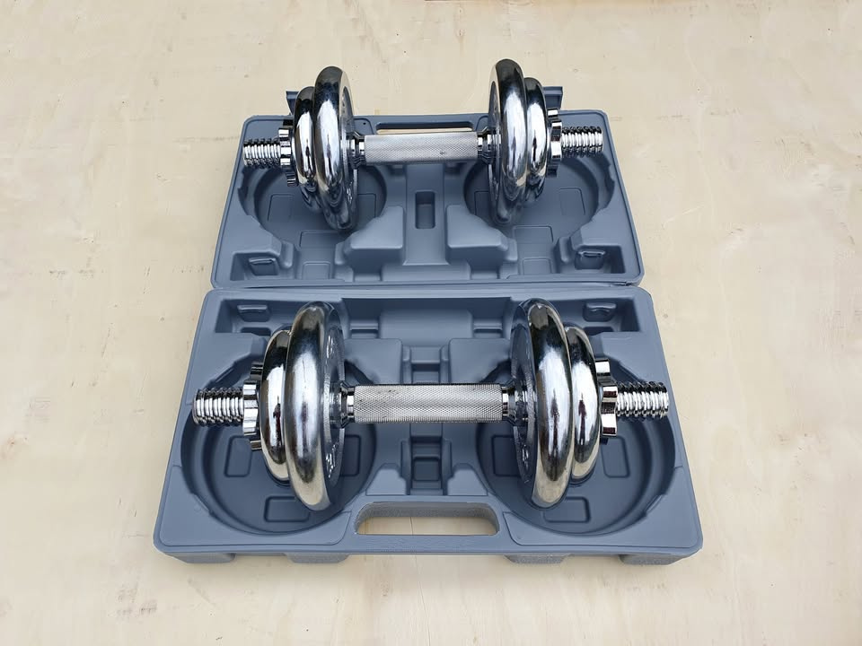 Jednoručky činky 2x10kg CHROM + KUFR