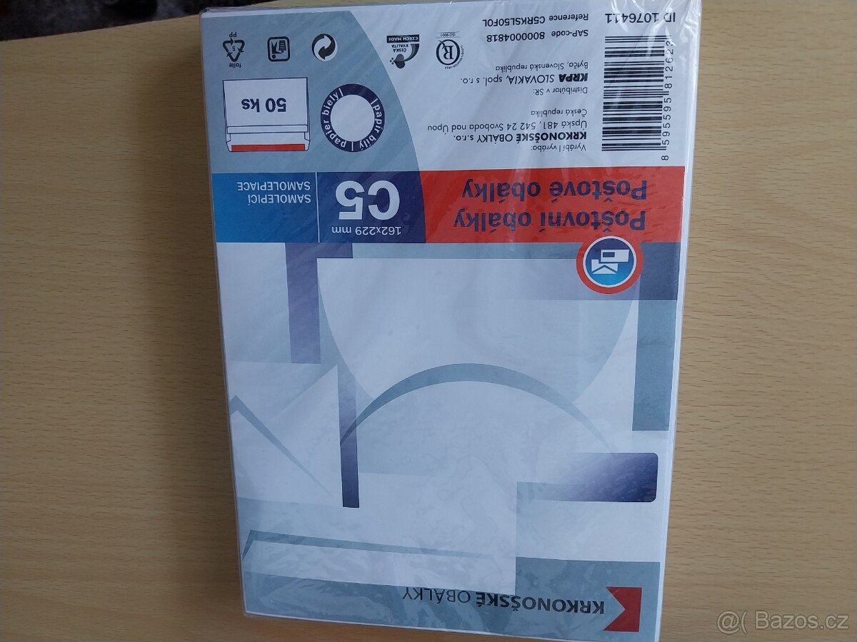 Obálka C5 poštovní samolepící 50 kusů Krkonošské obálky
