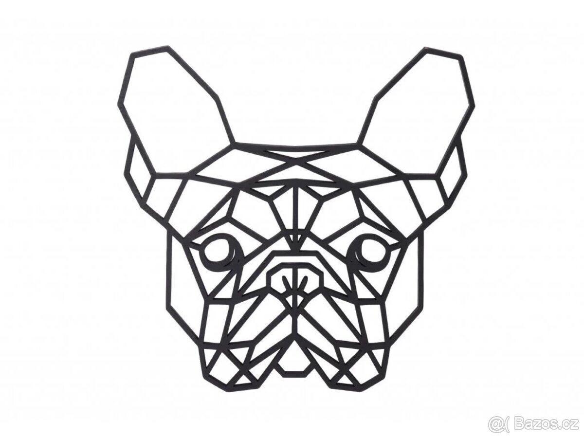 Geometrický obraz FRANCOUZSKÝ BULDOČEK