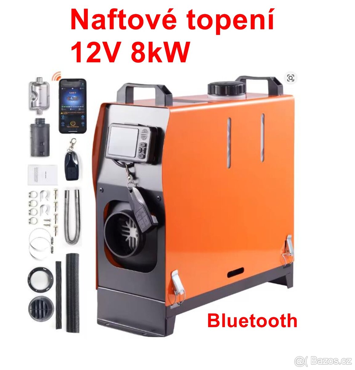 Naftové topení VEVOR s LCD, DO, Bluetooth 8kW CZ návod