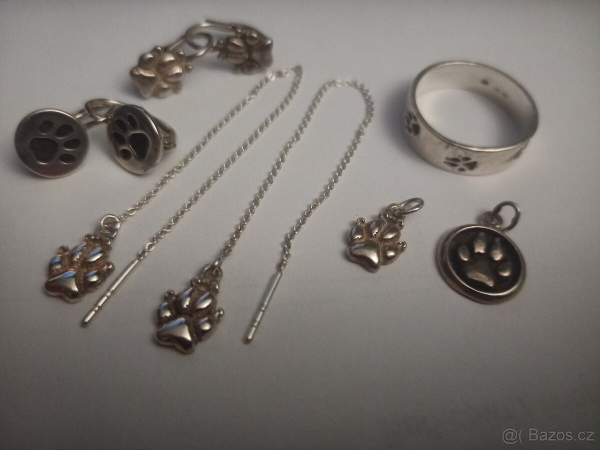 Šperky Psi packy stříbro