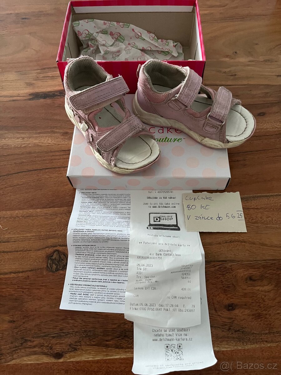 Sandálky Cupcake vel 22. Dobry stav, v zaruce