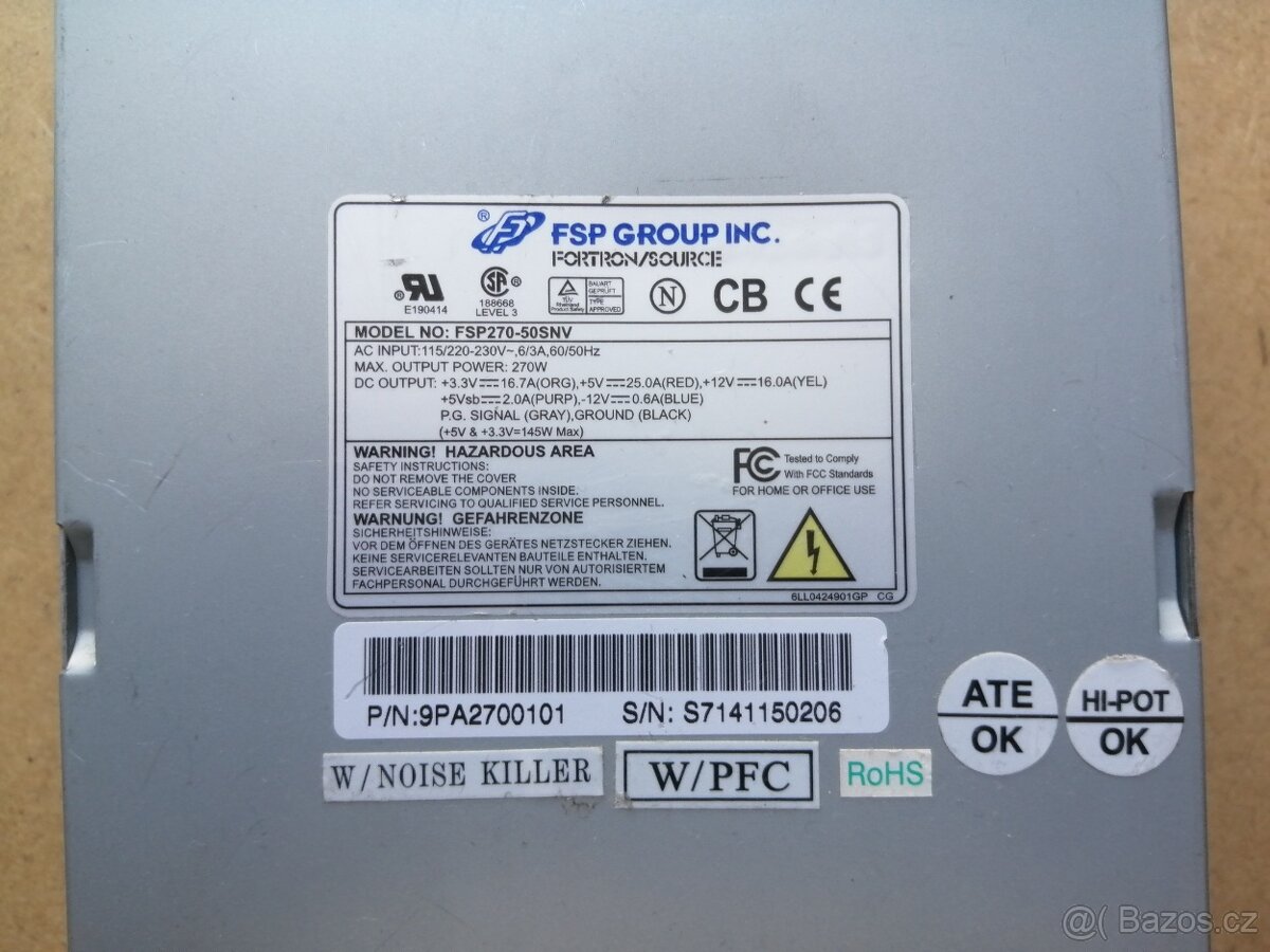 FSP Fortron 270W PC zdroj ATX