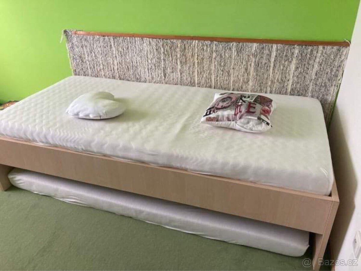 Jednolůžková postel 96x206 + rošt + matrace