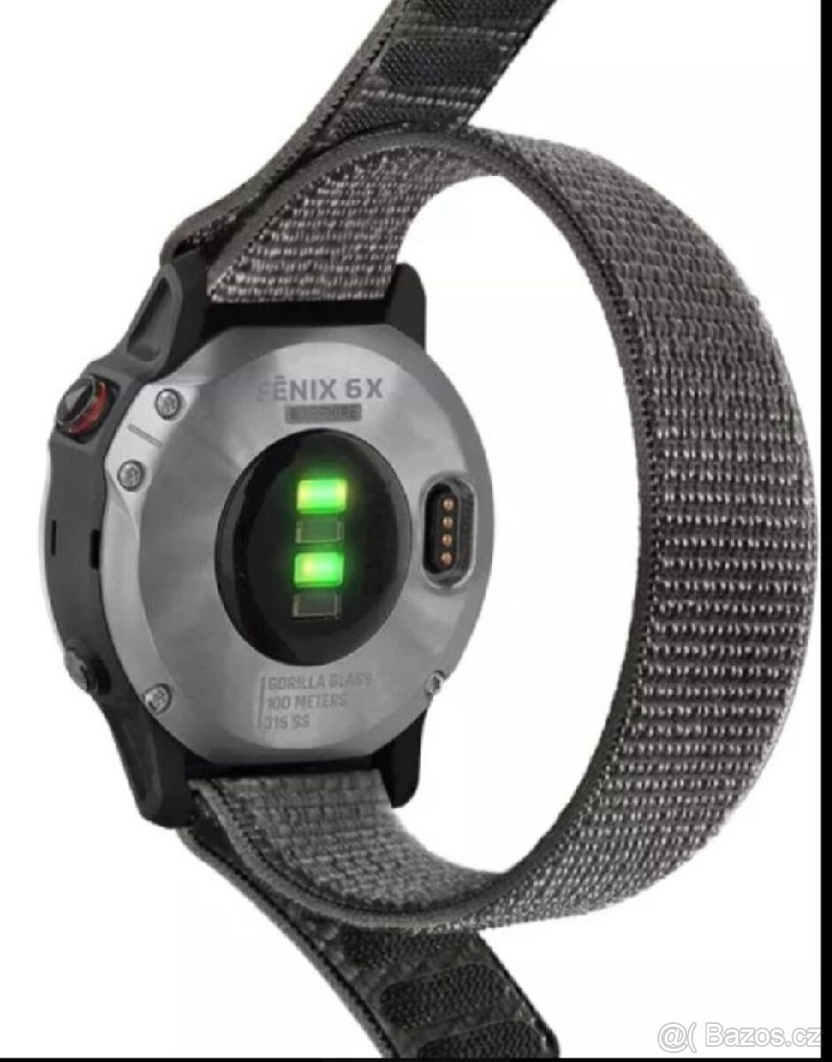 GARMIN Fenix 5x, 6x, 7x, 8 tah, řemínek, NYLON 26mm