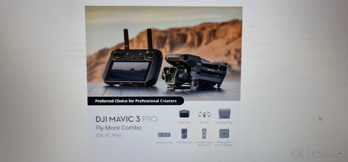 DJI Mavic 3 Pro ( DJI RC PRO ) FLY MORE COMBO, 3 baterie