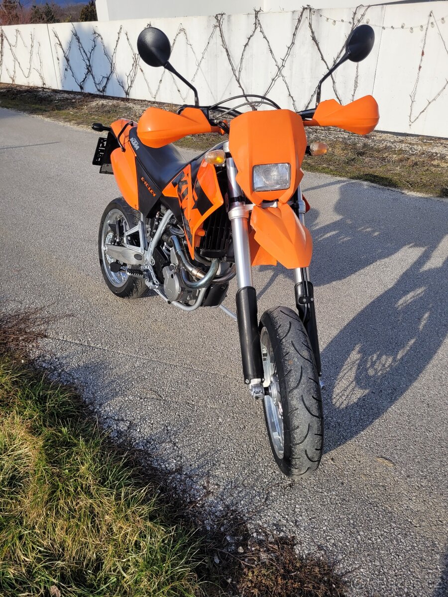 KTM 640 LC4 Supermoto, el. štartér 2004, akrapovič