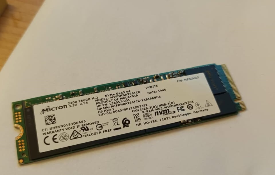 SSD Disk 256GB NVMe