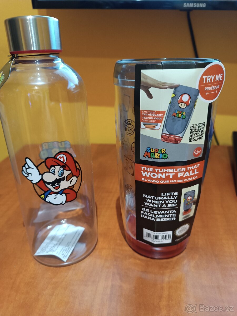Mario set.. láhev + tumbler