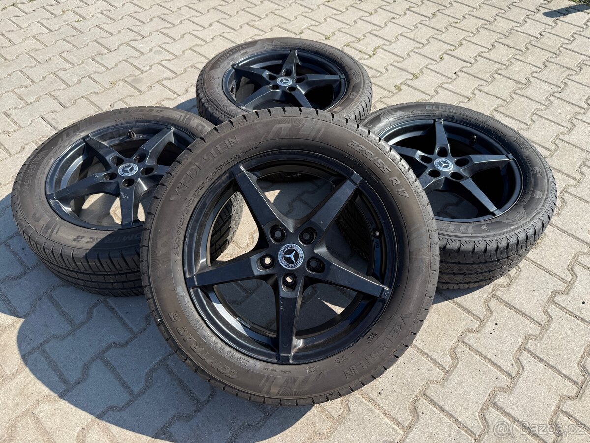 4x al kola 5x112 17 + pneu letní 225/55 R17C