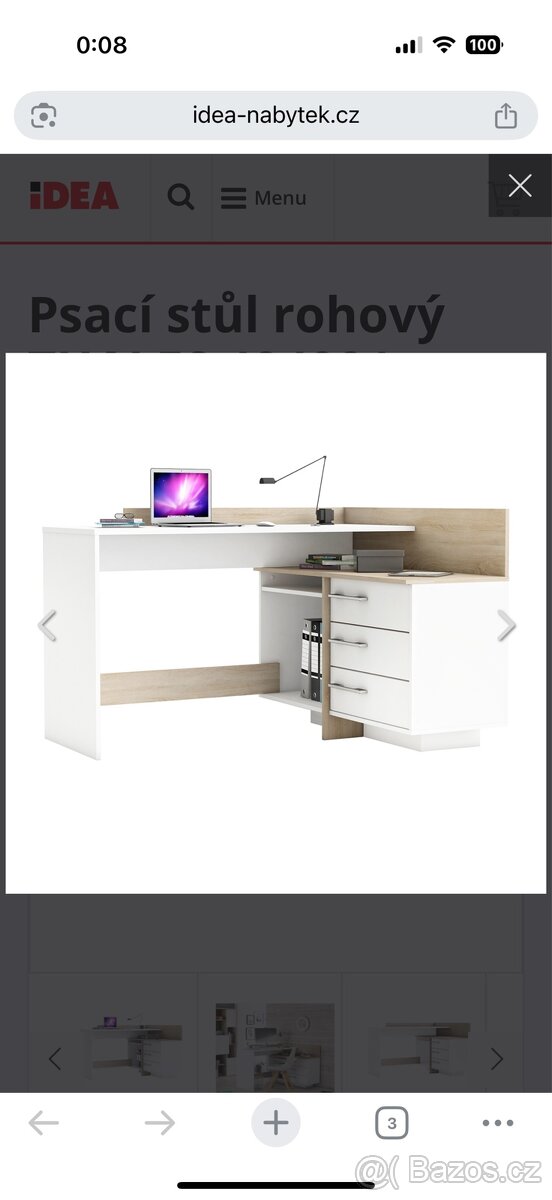 Prodám skoro nový pracovní stůl
