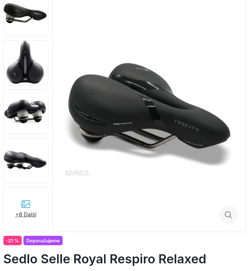 Nové sedlo Selle Royal Respiro Relax